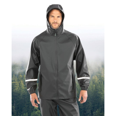 Prism PU waterproof jacket with reflective strips